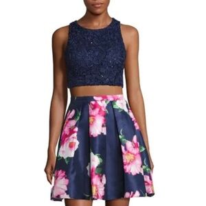 My Michelle Two-Piece Formal Floral Dress Set!
